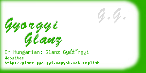 gyorgyi glanz business card